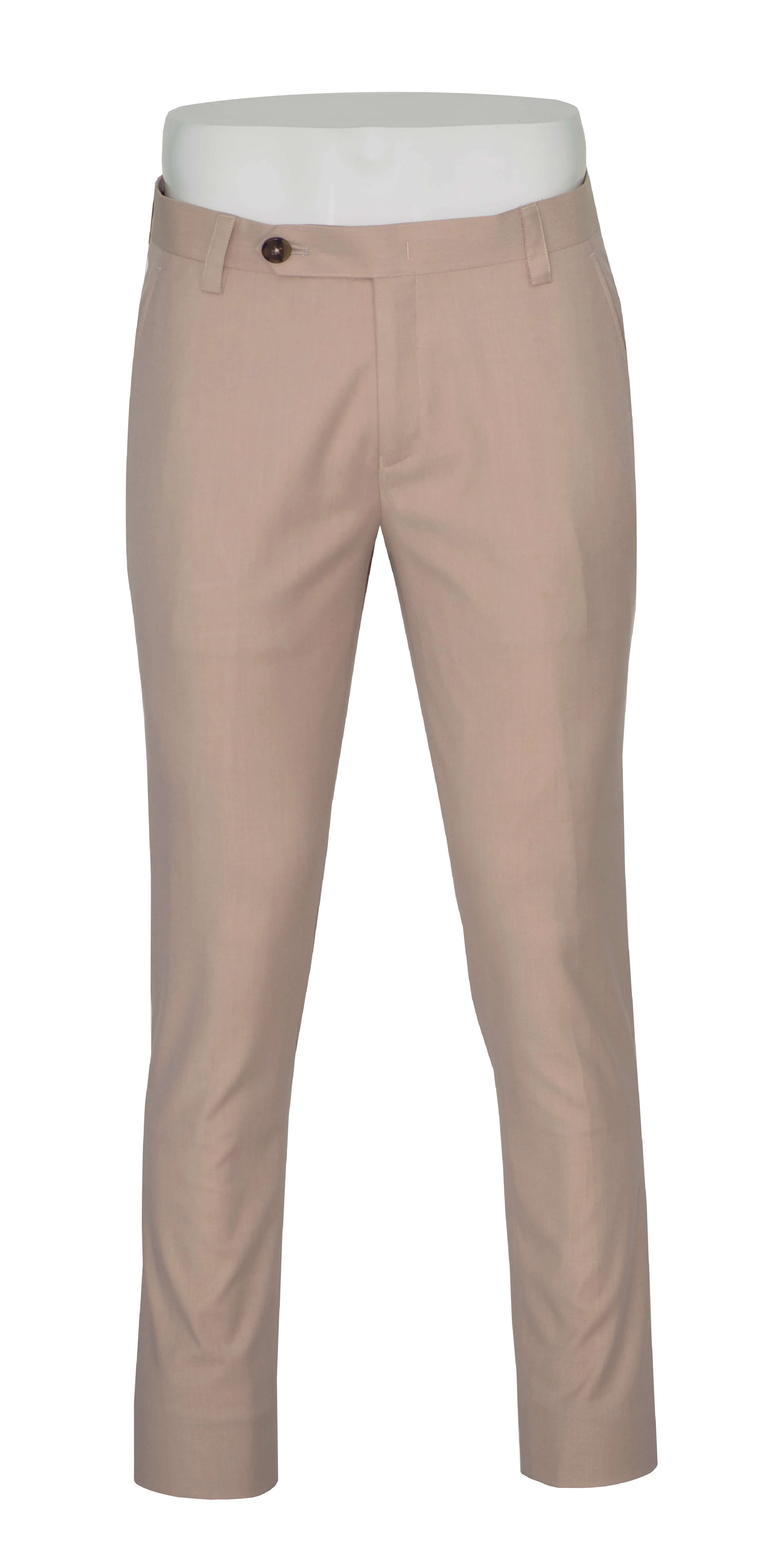 120's WOOL NOTCH LAPEL SAND SLIM-FIT SUIT FOR MEN