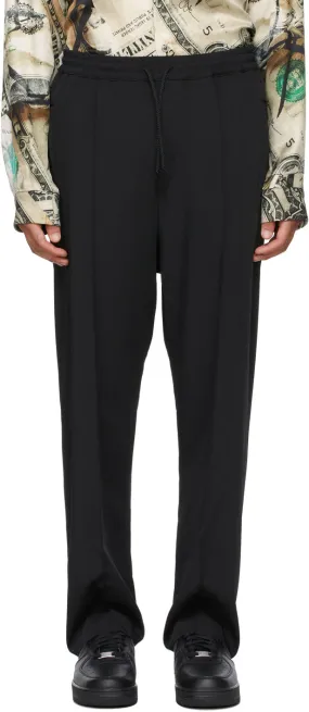 424 Black Drawstring Trousers
