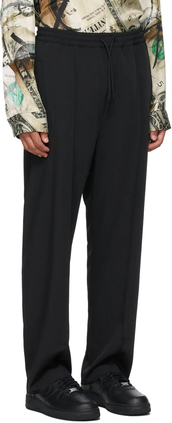 424 Black Drawstring Trousers