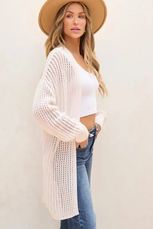 Airy Chic Crochet Cardigan