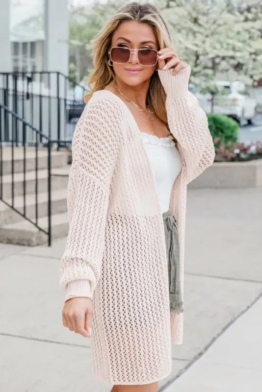 Airy Chic Crochet Cardigan