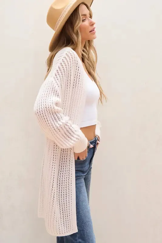 Airy Chic Crochet Cardigan