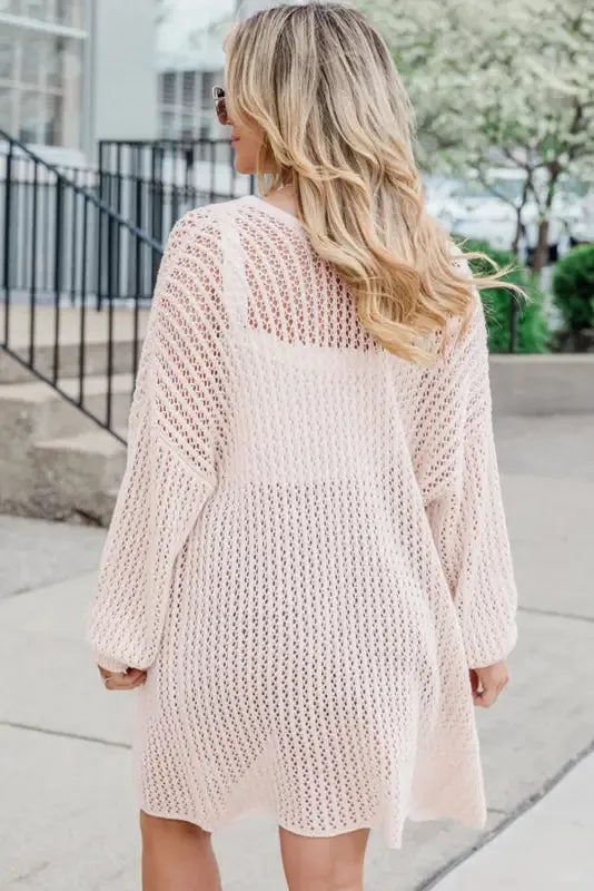 Airy Chic Crochet Cardigan