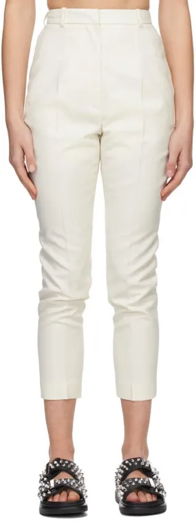 Alexander McQueen Off-White Wool Serge Trousers
