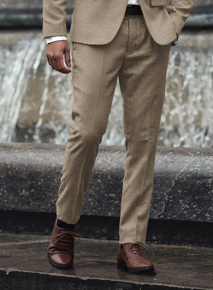 Bark Brown Heavy Tweed Pants