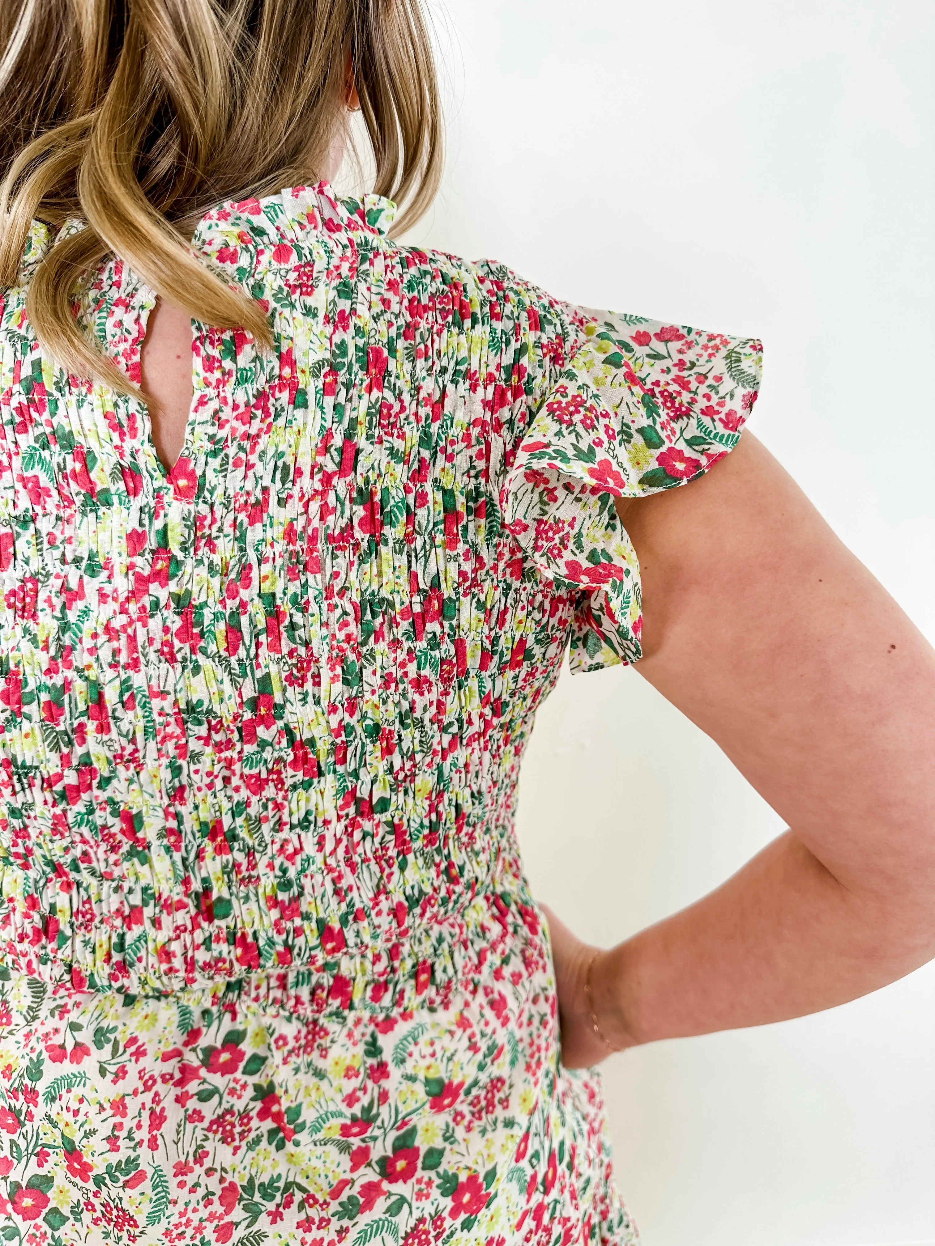 Bella Smocked Floral Dress