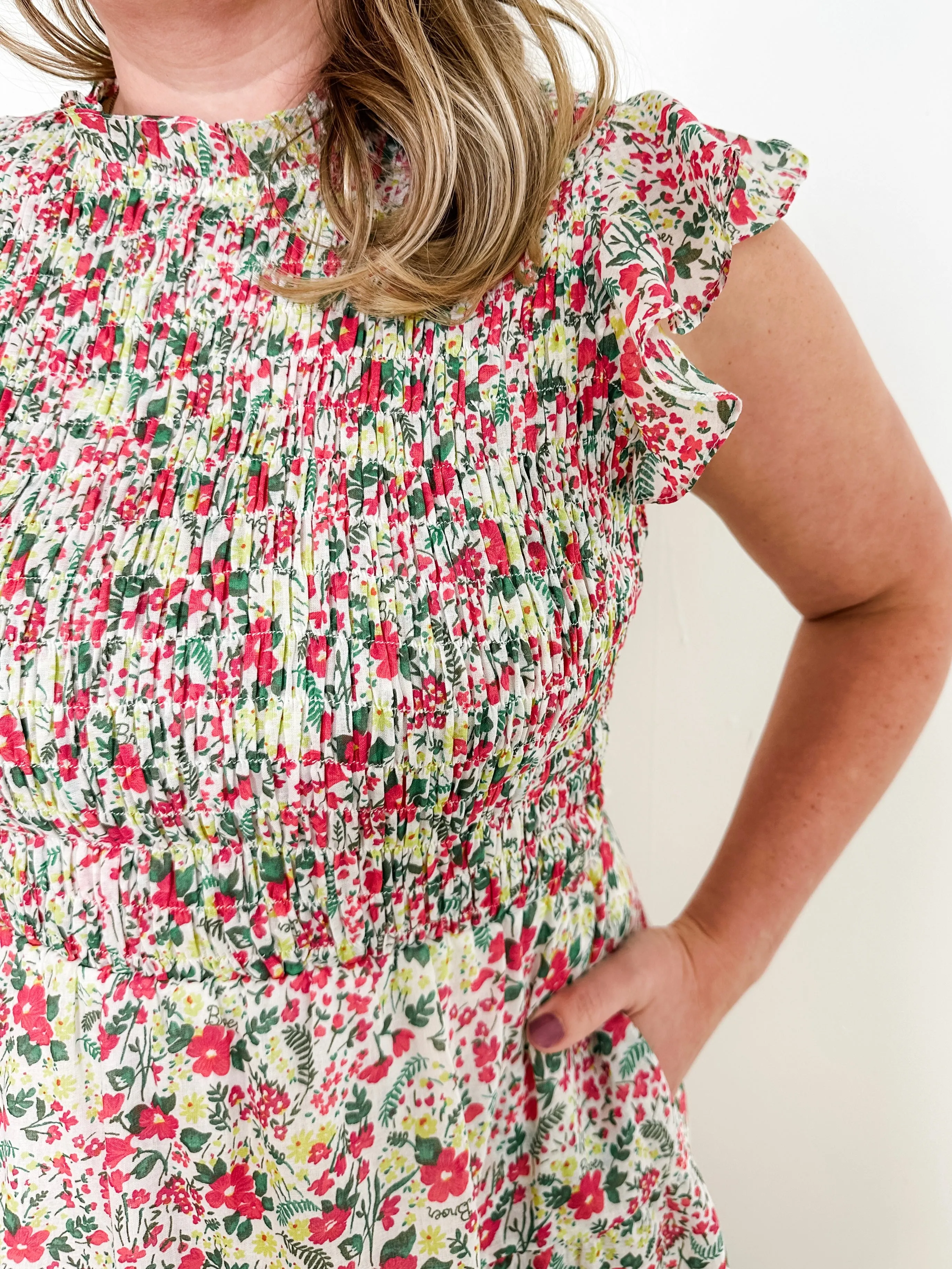 Bella Smocked Floral Dress