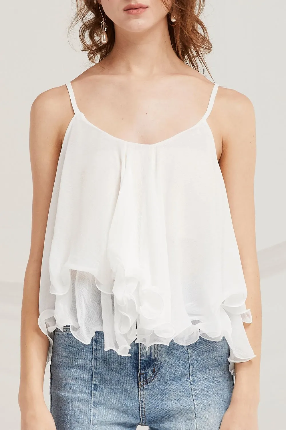 Bethany Tiered Ruffle Cami Top