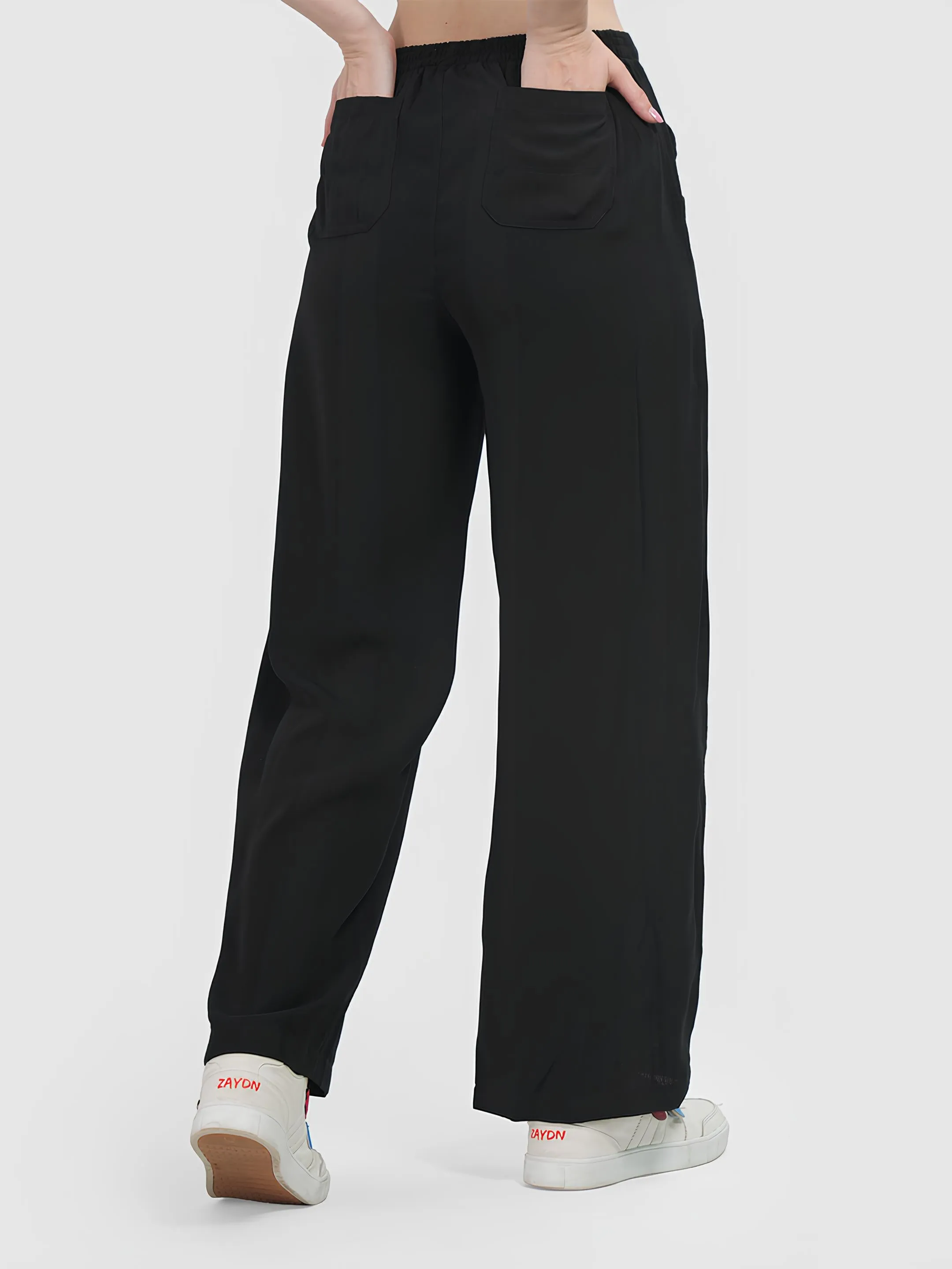 Black Colour | Women Formal Trousers Regular Fit