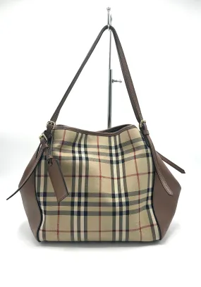 Brown Leather Trimmed Novacheck GHW Tote
