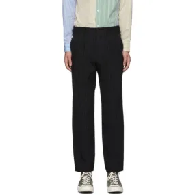 Comme des Garcons Homme Deux Black Serge Stripe Trousers