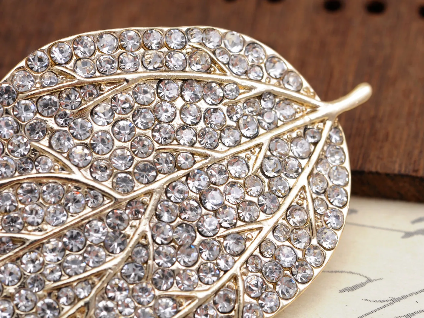 Contemporary Chic Leaf Pin Brooch
