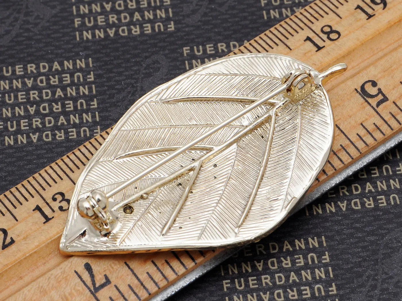 Contemporary Chic Leaf Pin Brooch