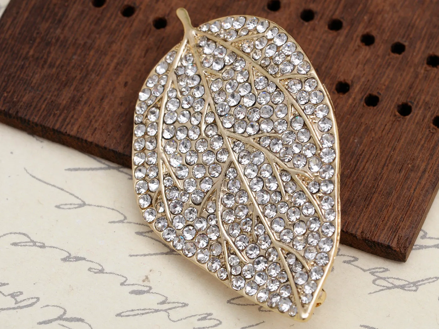 Contemporary Chic Leaf Pin Brooch
