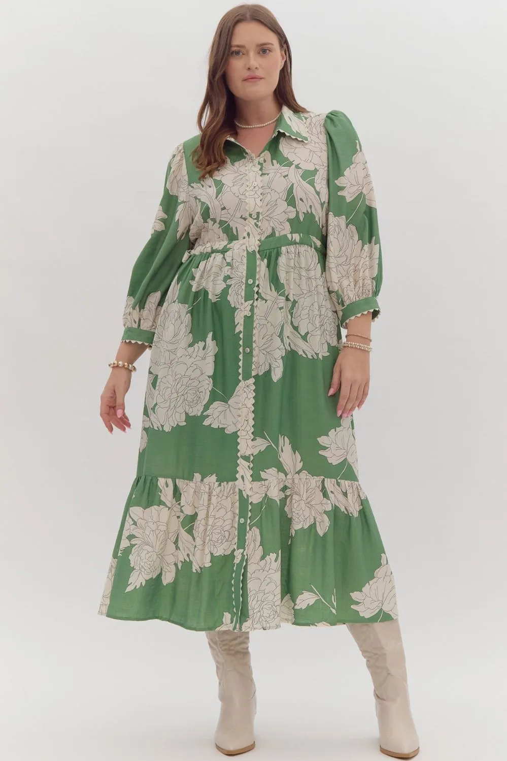 Curvy Floral Fantasy Dress