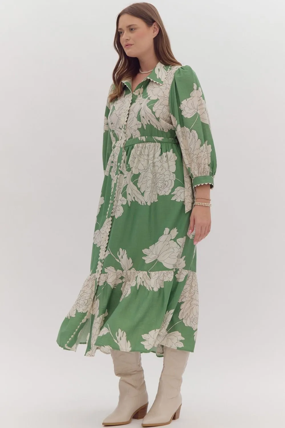 Curvy Floral Fantasy Dress