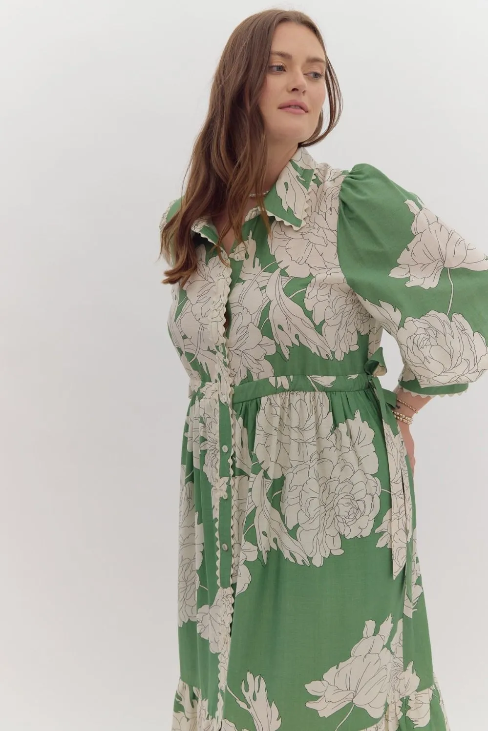 Curvy Floral Fantasy Dress