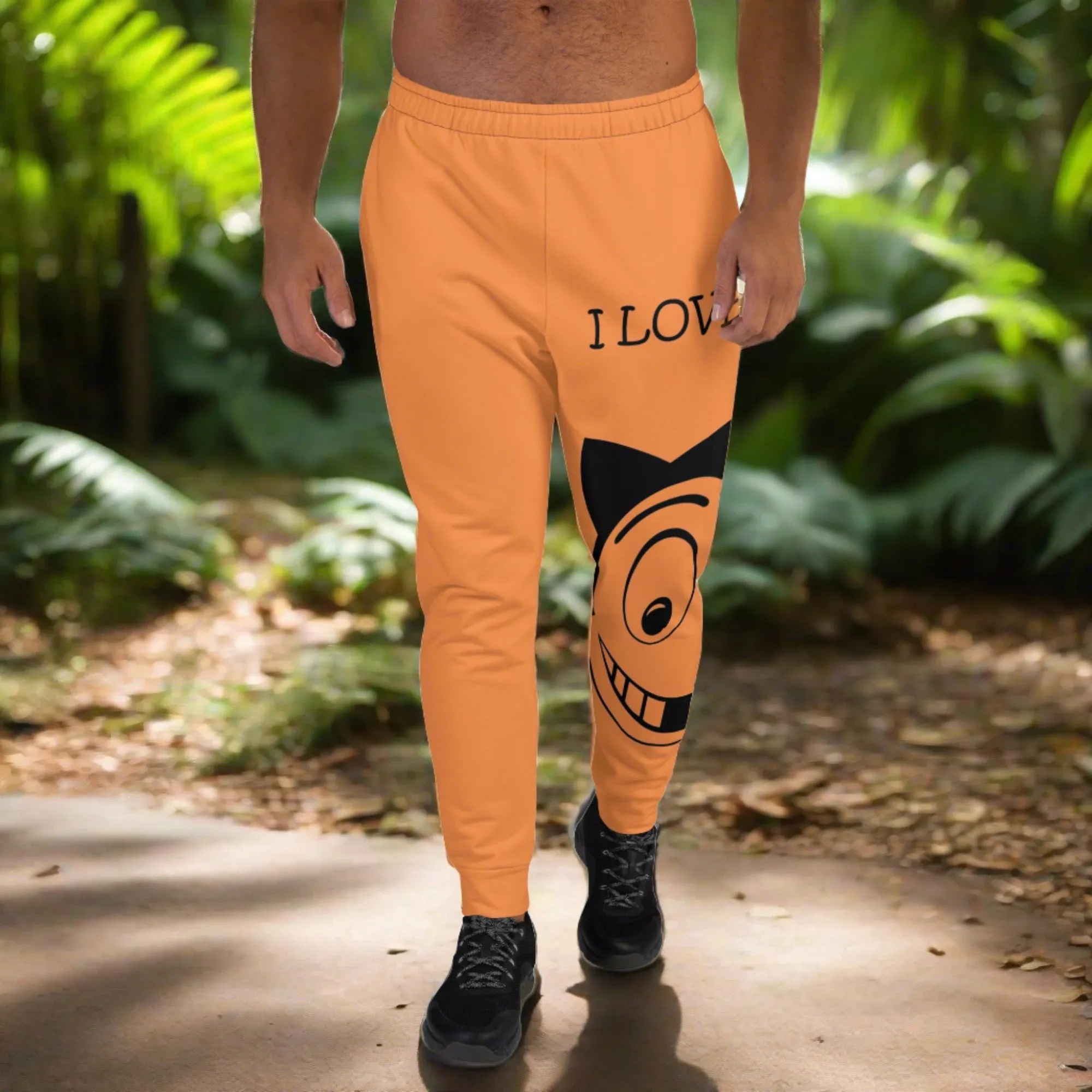 Eco-Conscious Comfort 'I Love Horses' Men's Joggers