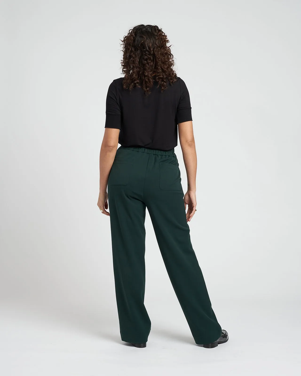 Eden Twill Pull-On Pants Long - Forest Green