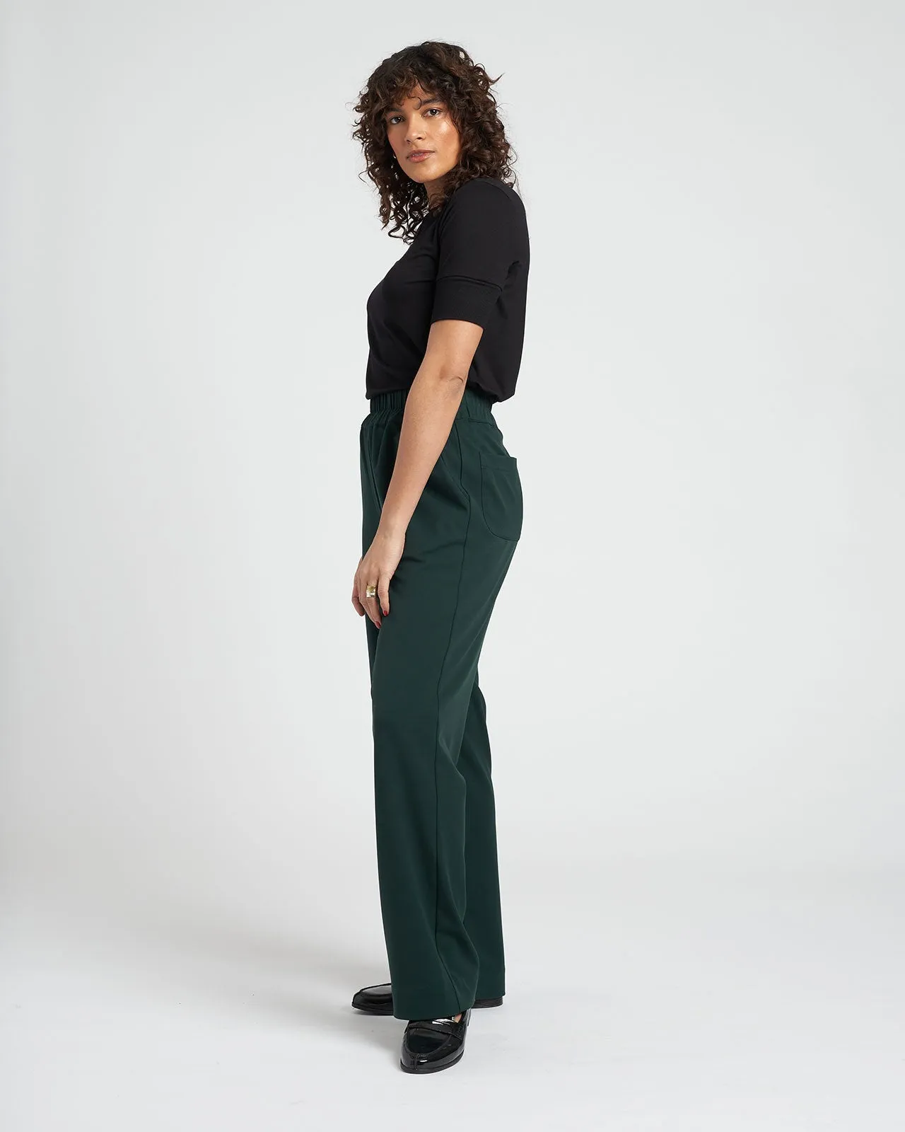 Eden Twill Pull-On Pants Long - Forest Green