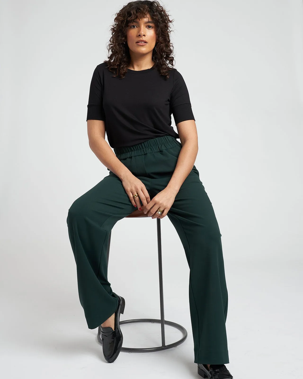 Eden Twill Pull-On Pants Long - Forest Green