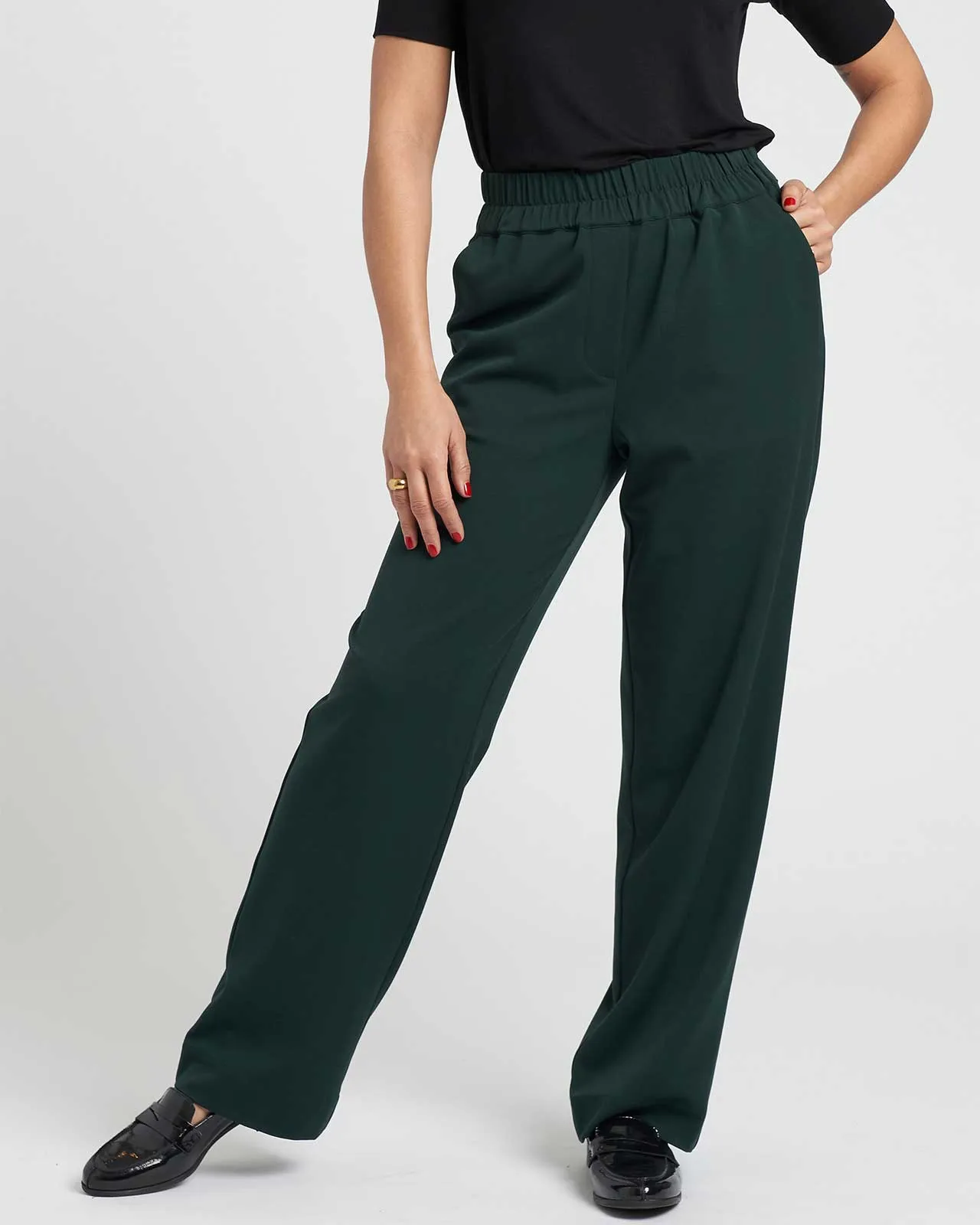 Eden Twill Pull-On Pants Long - Forest Green