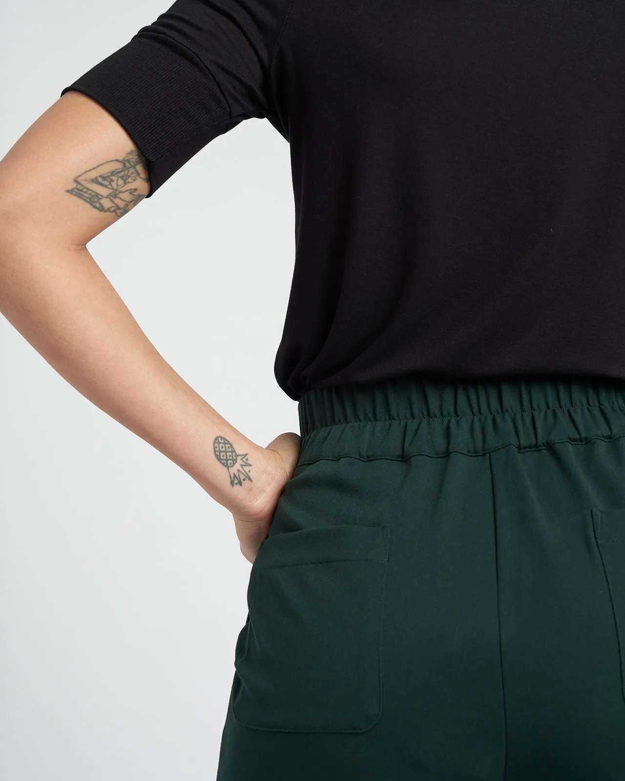 Eden Twill Pull-On Pants Long - Forest Green