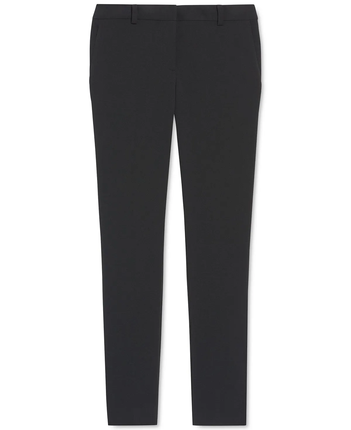 Essex DKNY Stretch Crepe Straight Leg Pants, Black