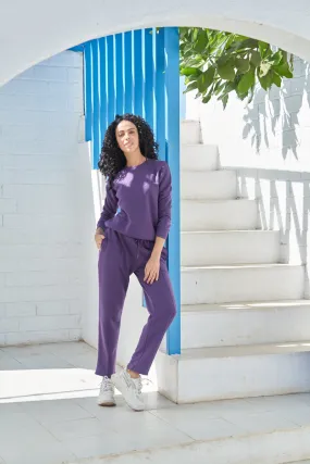 Fleece Winter Purple Co-ord Set