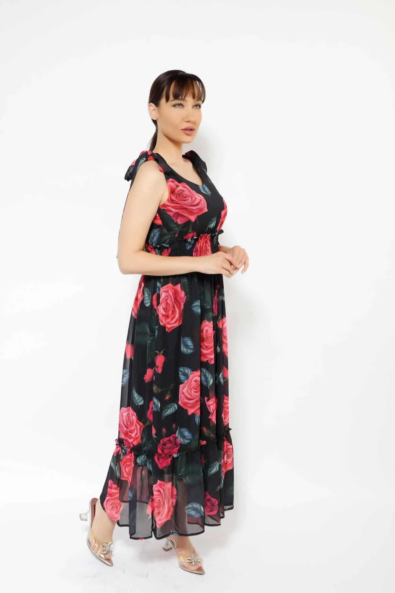 FLORAL SLEEVELESS DRESS 2-3495MIS