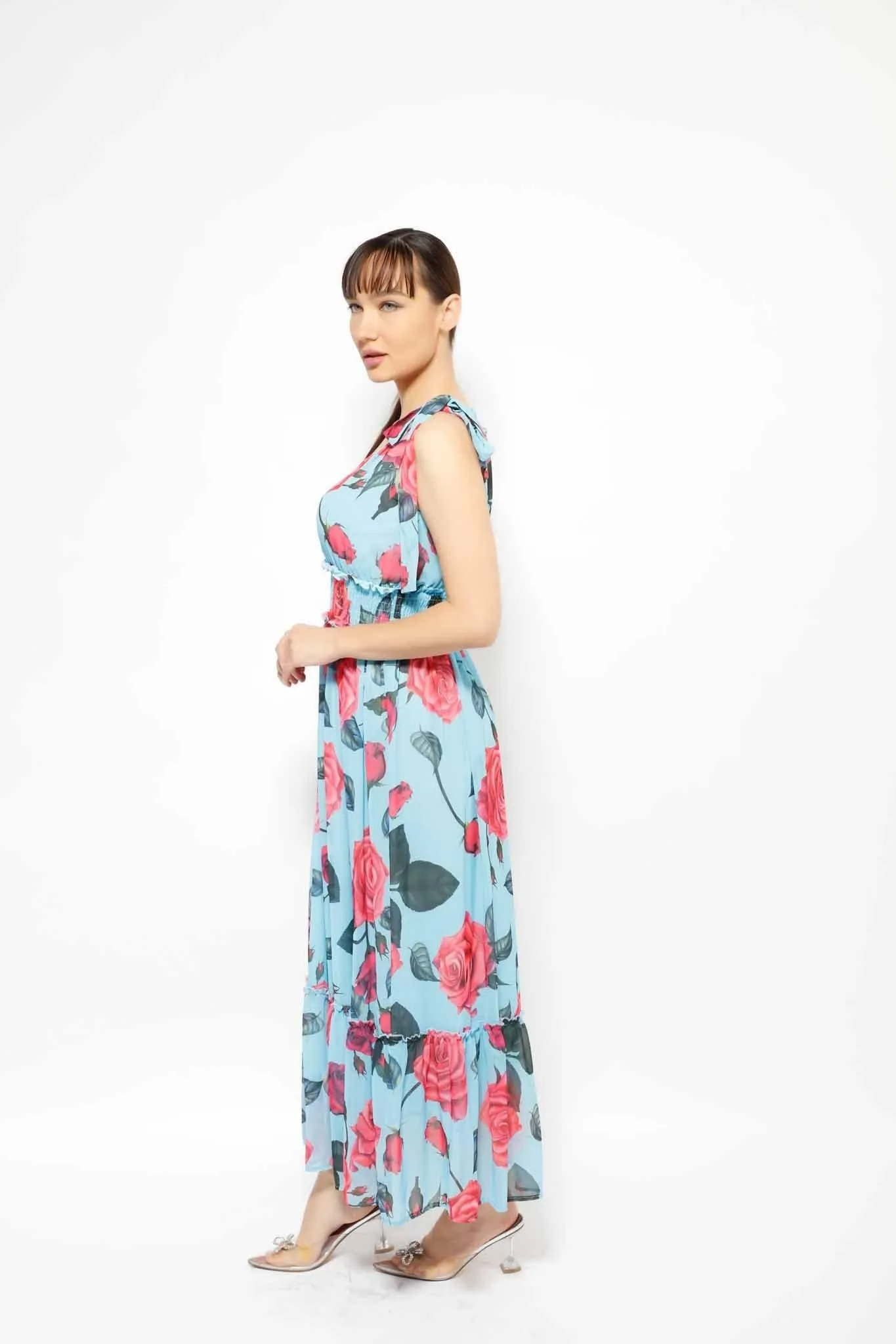 FLORAL SLEEVELESS DRESS 4-3495MIS