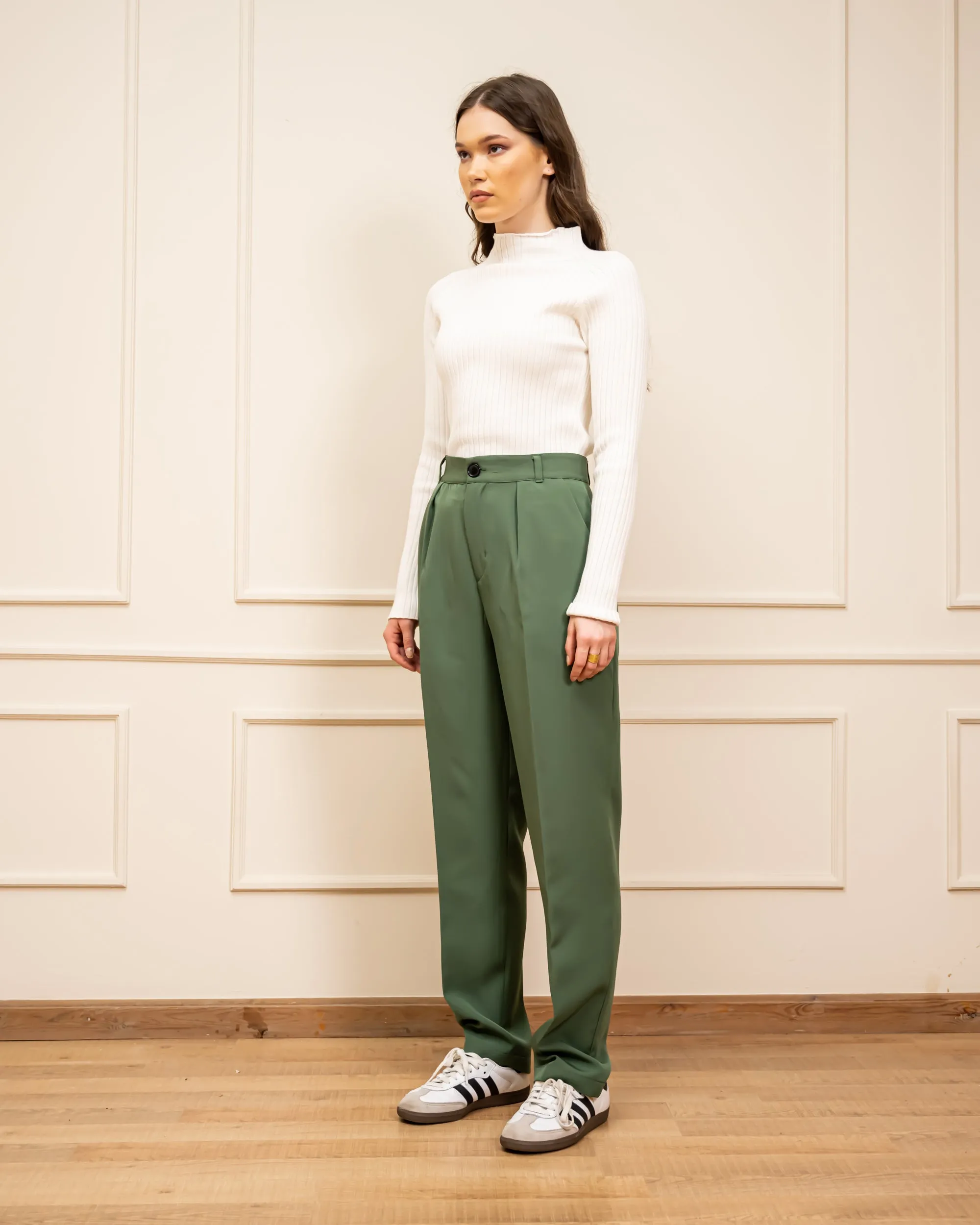 FORMAL TROUSERS -OLIVE