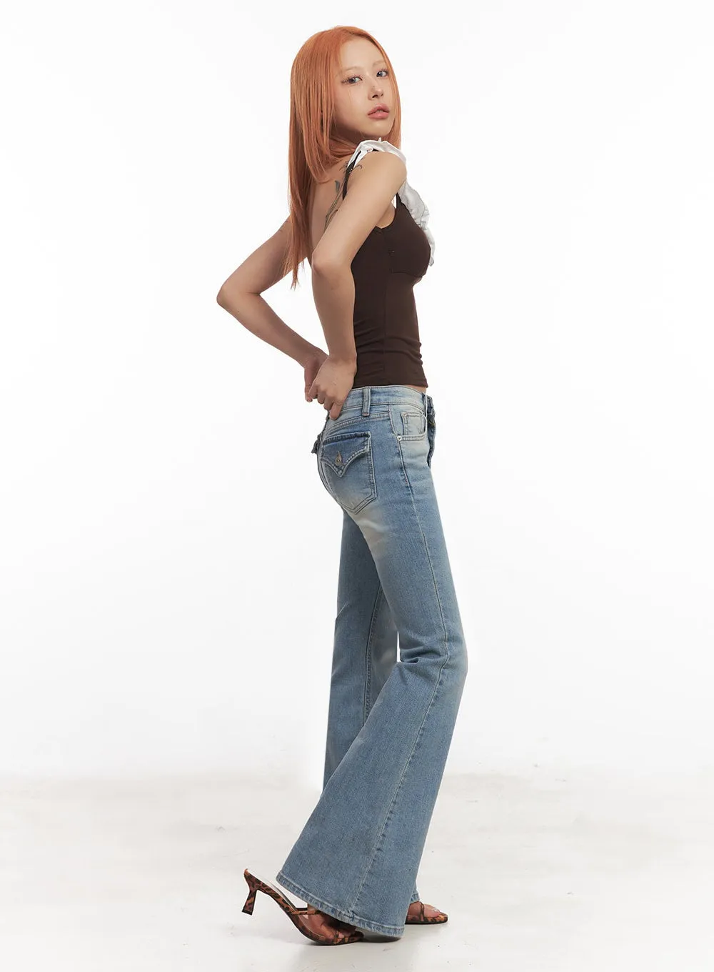 Frill-Trimmed Crop Top IA515