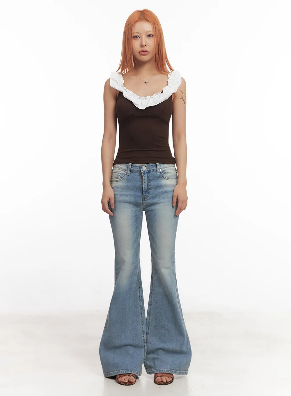 Frill-Trimmed Crop Top IA515