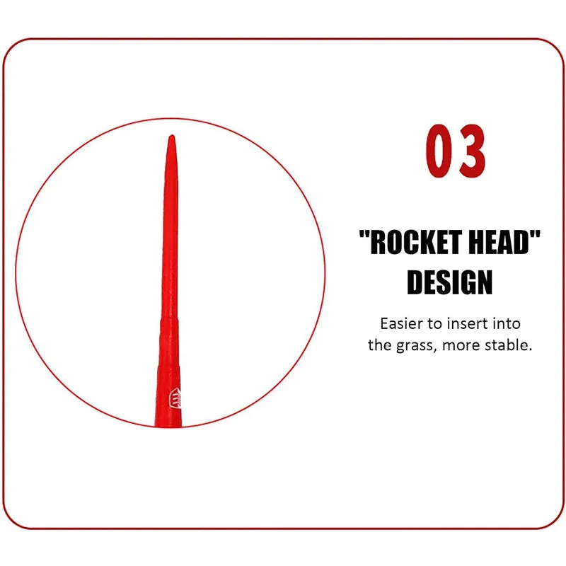 Golf Tee Rocket Head Shape Zero Drag Tee