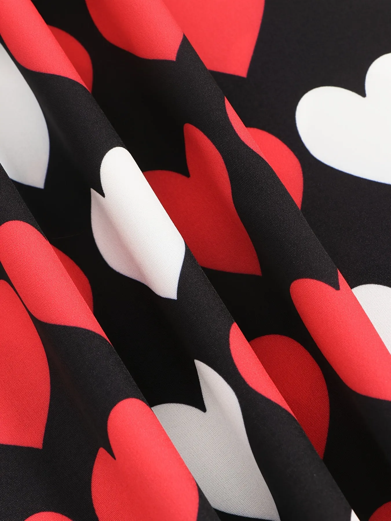 Heart Print Bow Front Blouse