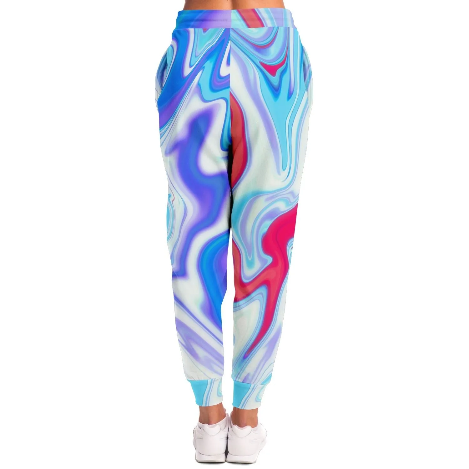 Iridescent Holographic Pattern Joggers Blue-Pink | Unisex Fashion Joggers