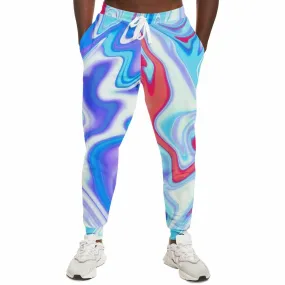 Iridescent Holographic Pattern Joggers Blue-Pink | Unisex Fashion Joggers