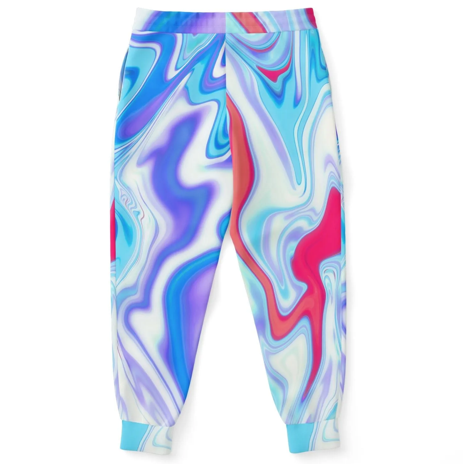 Iridescent Holographic Pattern Joggers Blue-Pink | Unisex Fashion Joggers