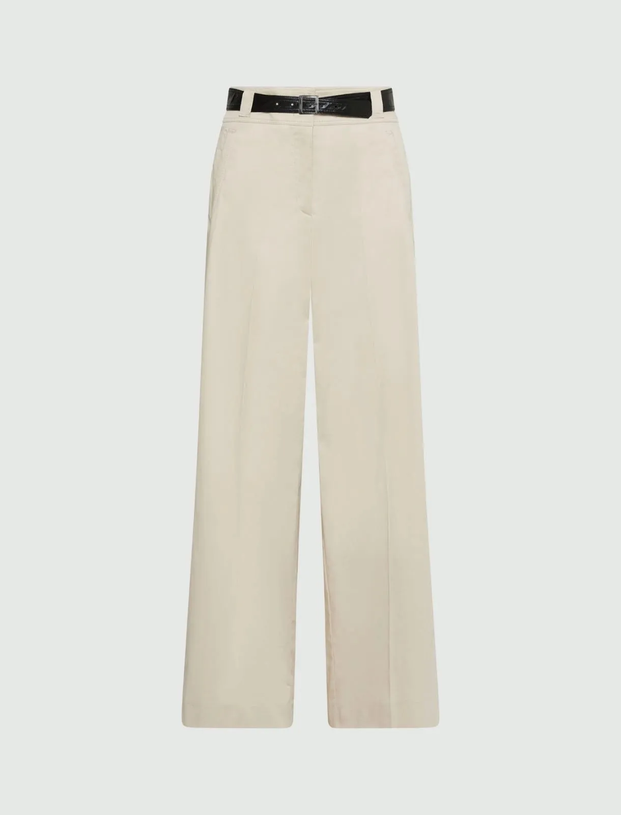 MARELLA Cream Cotton Trousers