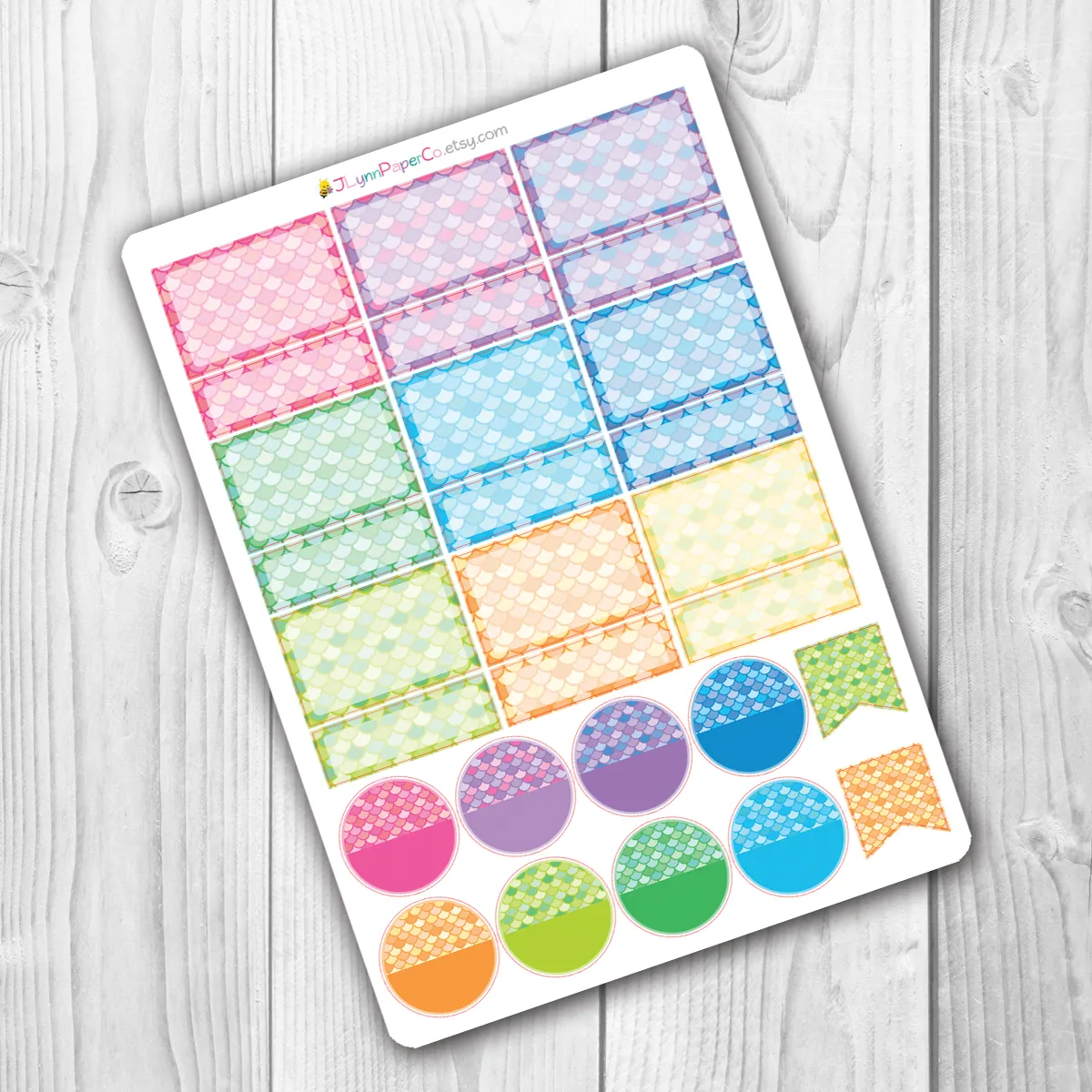 Mermaid Scale Box Stickers