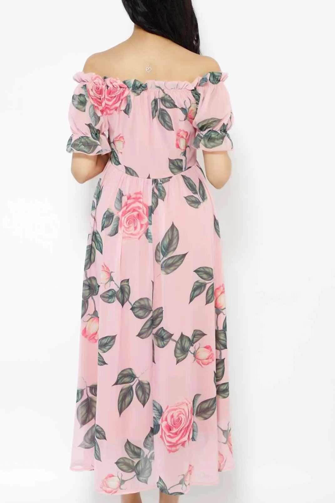 MR FLORAL OFF SHOULDER DRESS 2-3494MIS