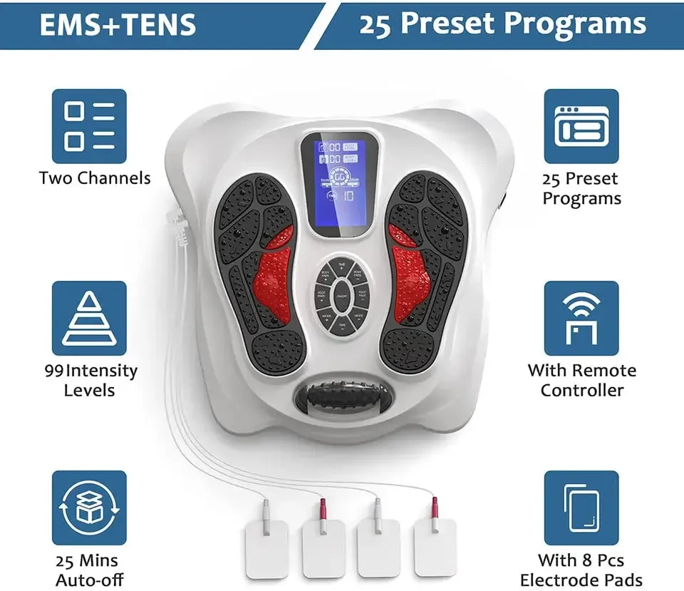 Multi-functional TENS & EMS Infrared Foot Massager
