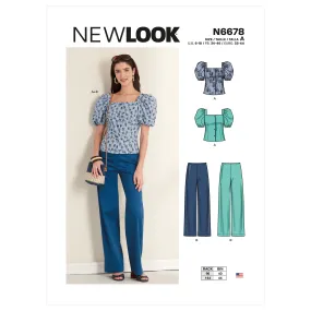New Look Sewing Pattern N6678 - Misses' Top and Trousers
