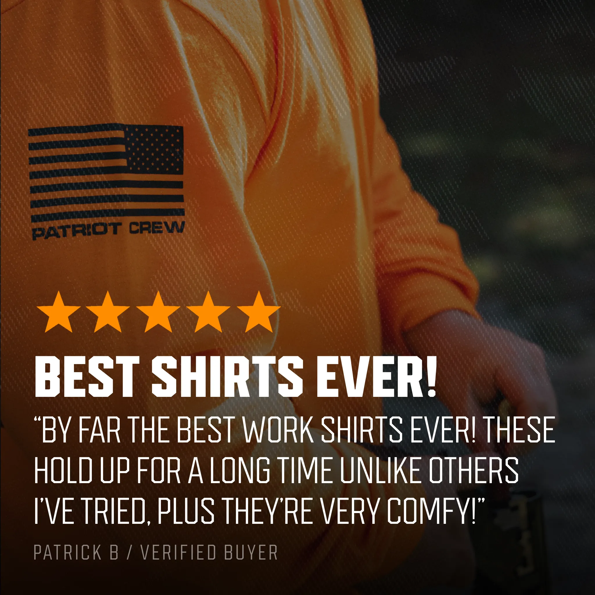 Safety Orange Long-Sleeve Flag T-Shirt (3 Pack)