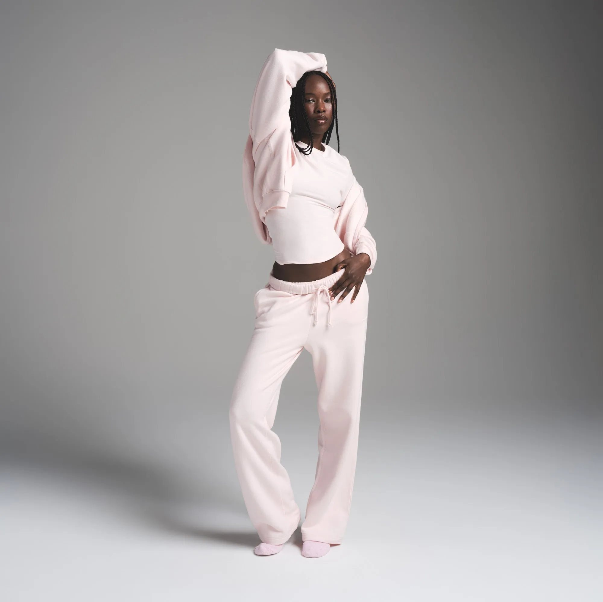 SKIMS Cotton Fleece Classic Straight Leg Pant