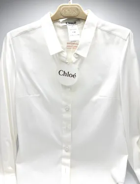 White Trimmed Button Down Shirt Sz 40