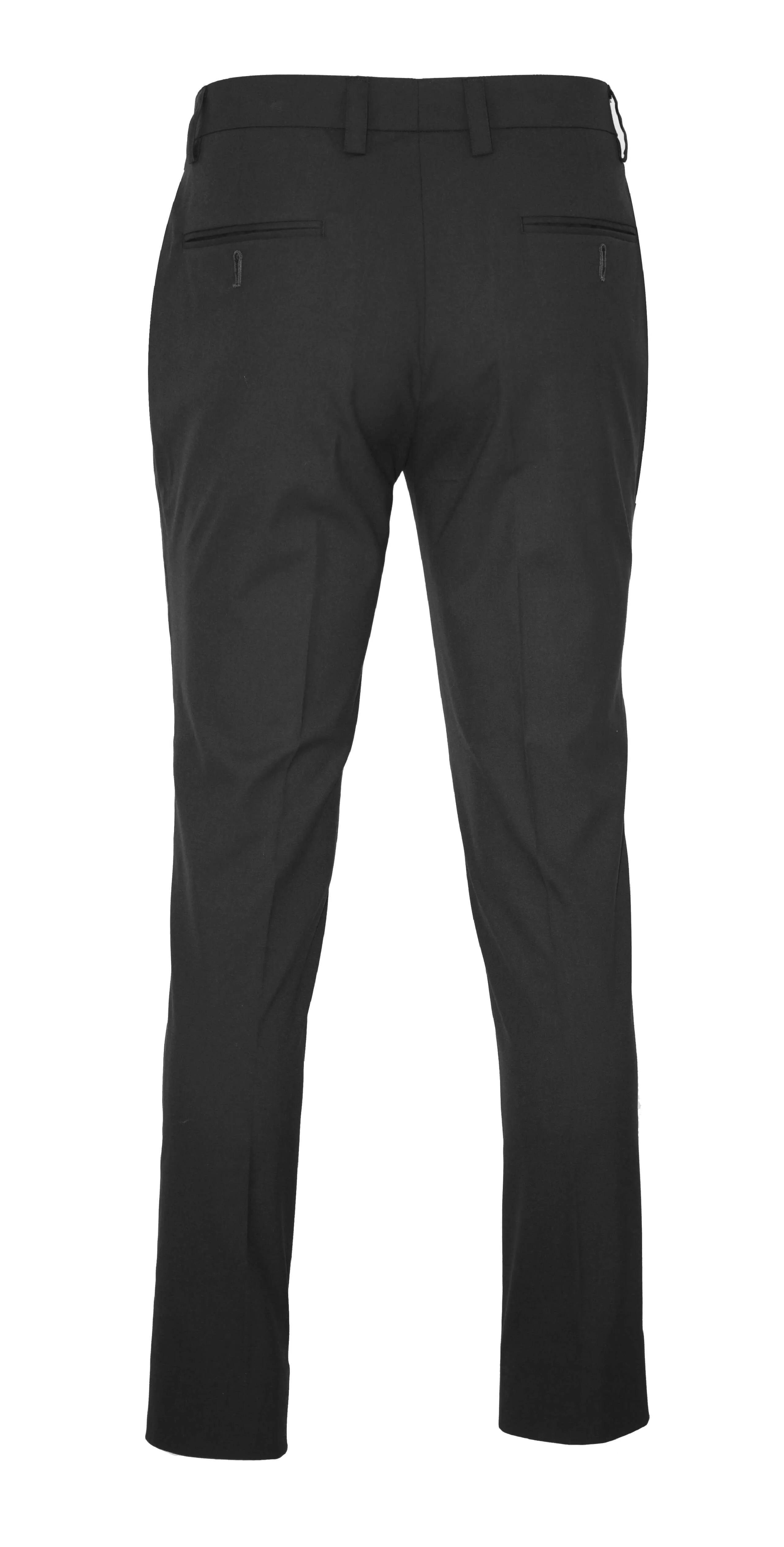 WOOL ESSENTIAL BLACK SLIM-FIT SUIT FOR MEN